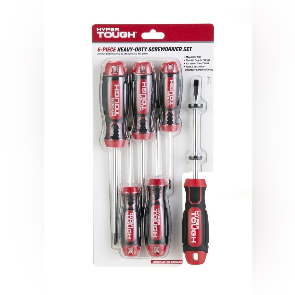 Hyper Tough 6 pc Screwdriver Set 2 PACKS